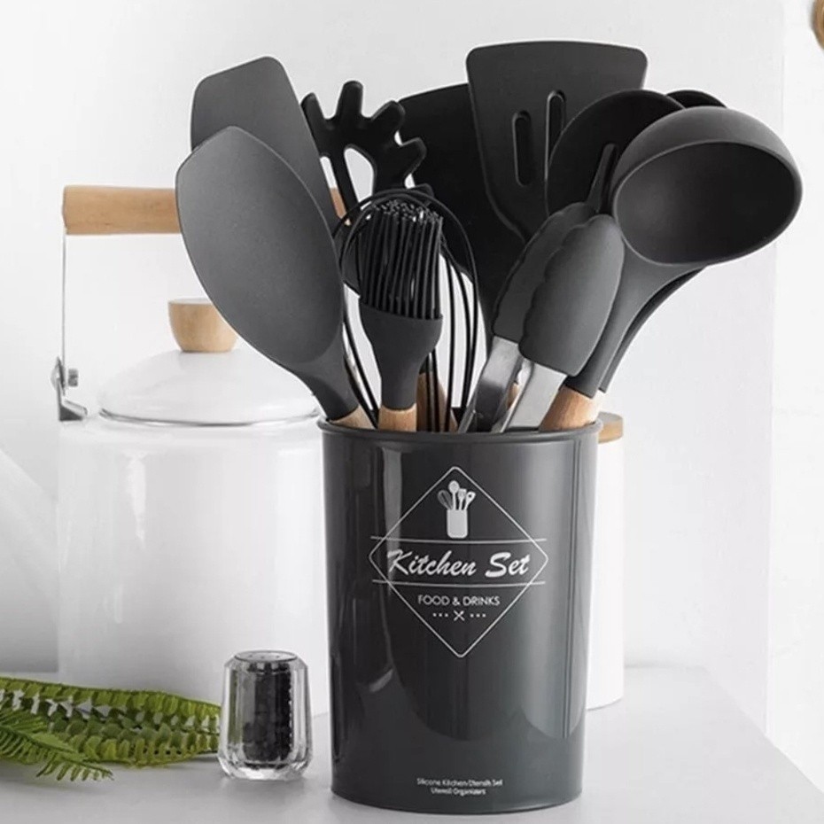 Jogo Completo de Utensílios de Cozinha de Silicon