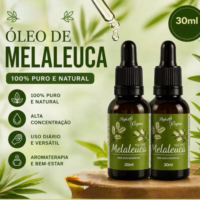 Óleo Essencial de Melaleuca Com Contra Gotas 100%