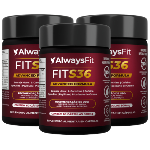 FitS36 AlwaysFit  | Laranja Moro + Psyllium + Spir
