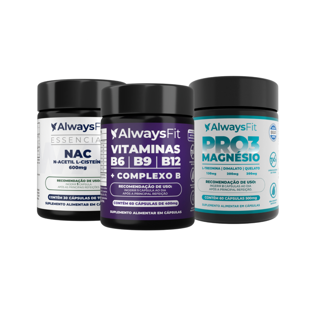 Kit Always Fit  PRO3Magnésio + Complexo B + NAC 6