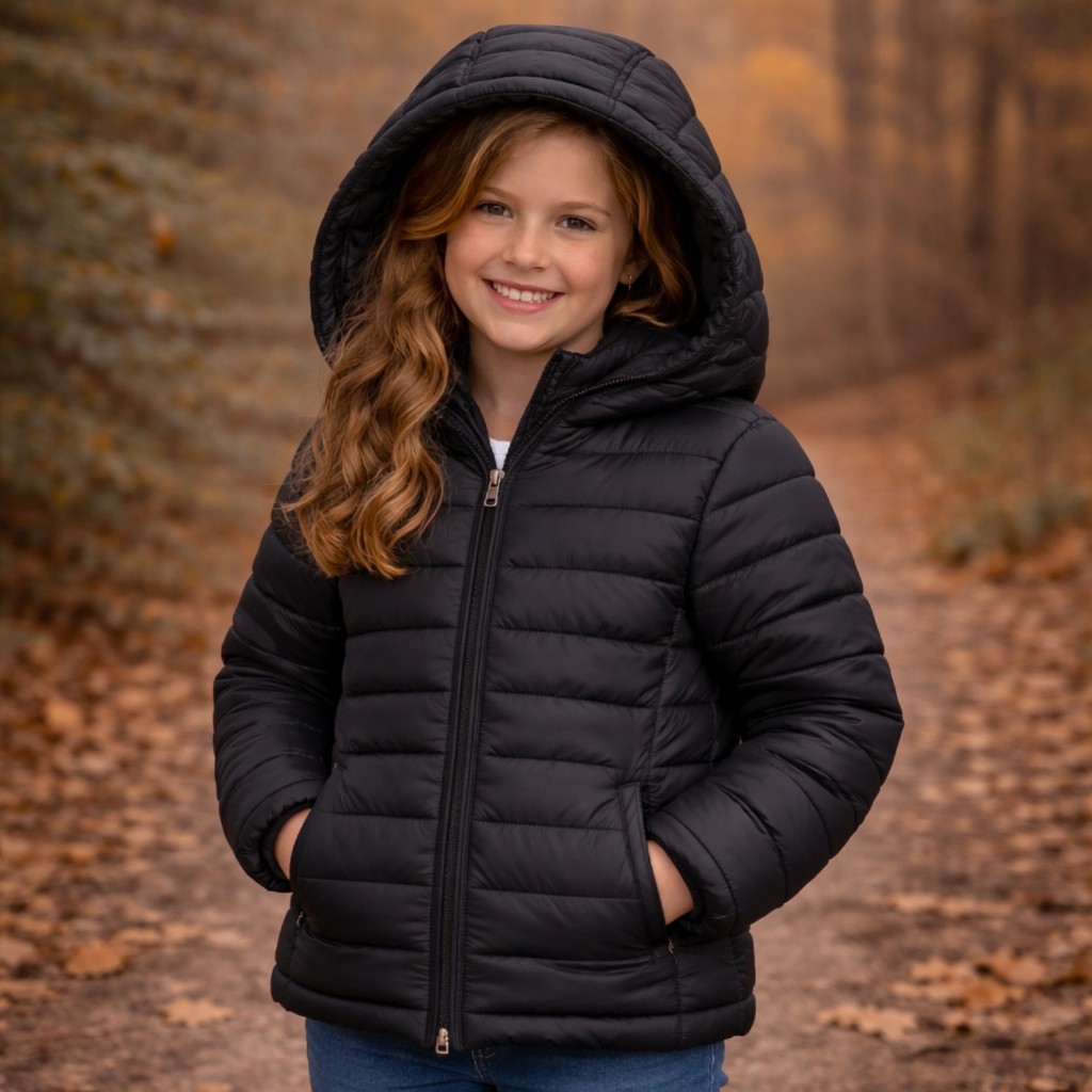 Jaqueta Puffer Infantil Feminina Bobojaco Pelinho