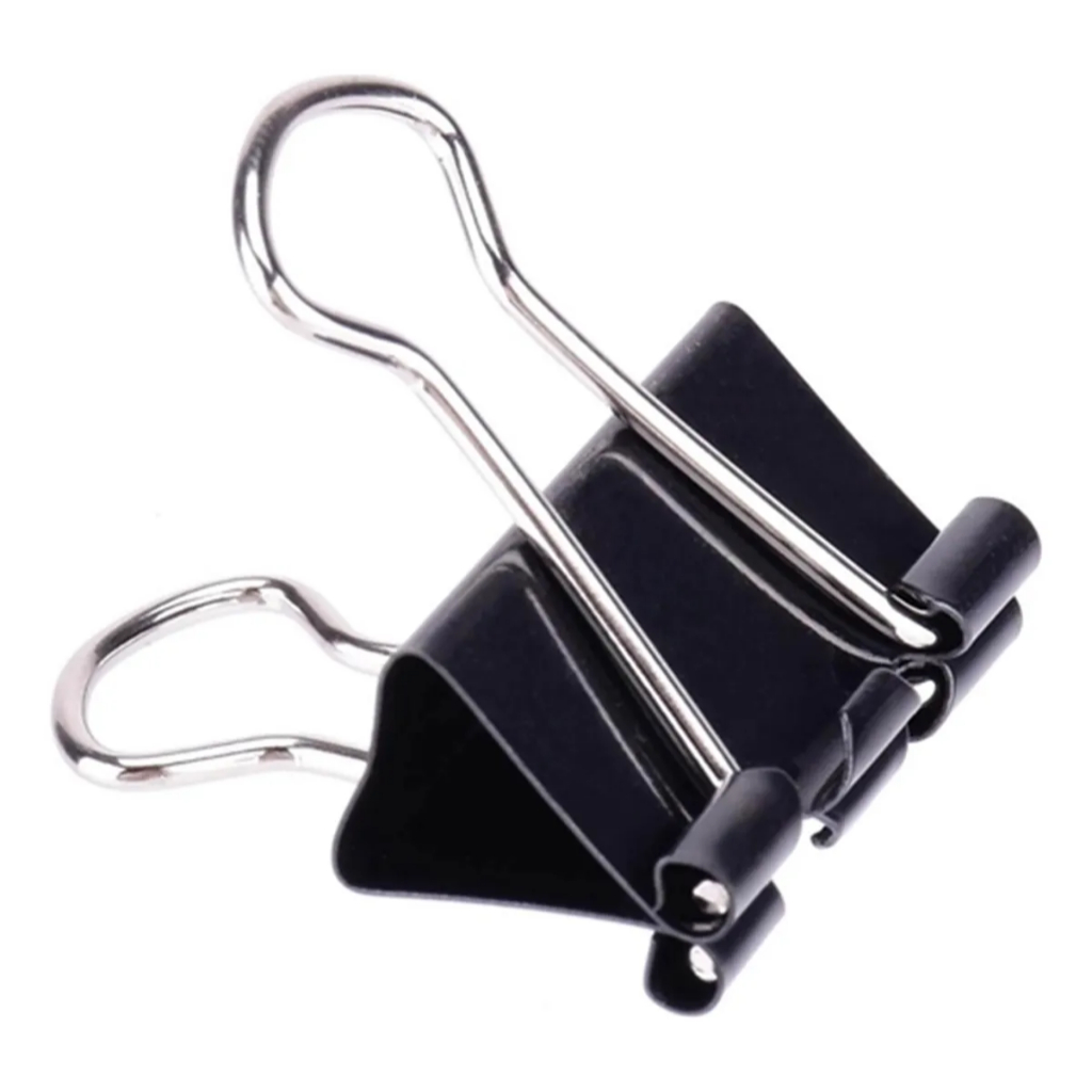 Kit Clips Borboleta Prendedor De Papel Binder 25mm