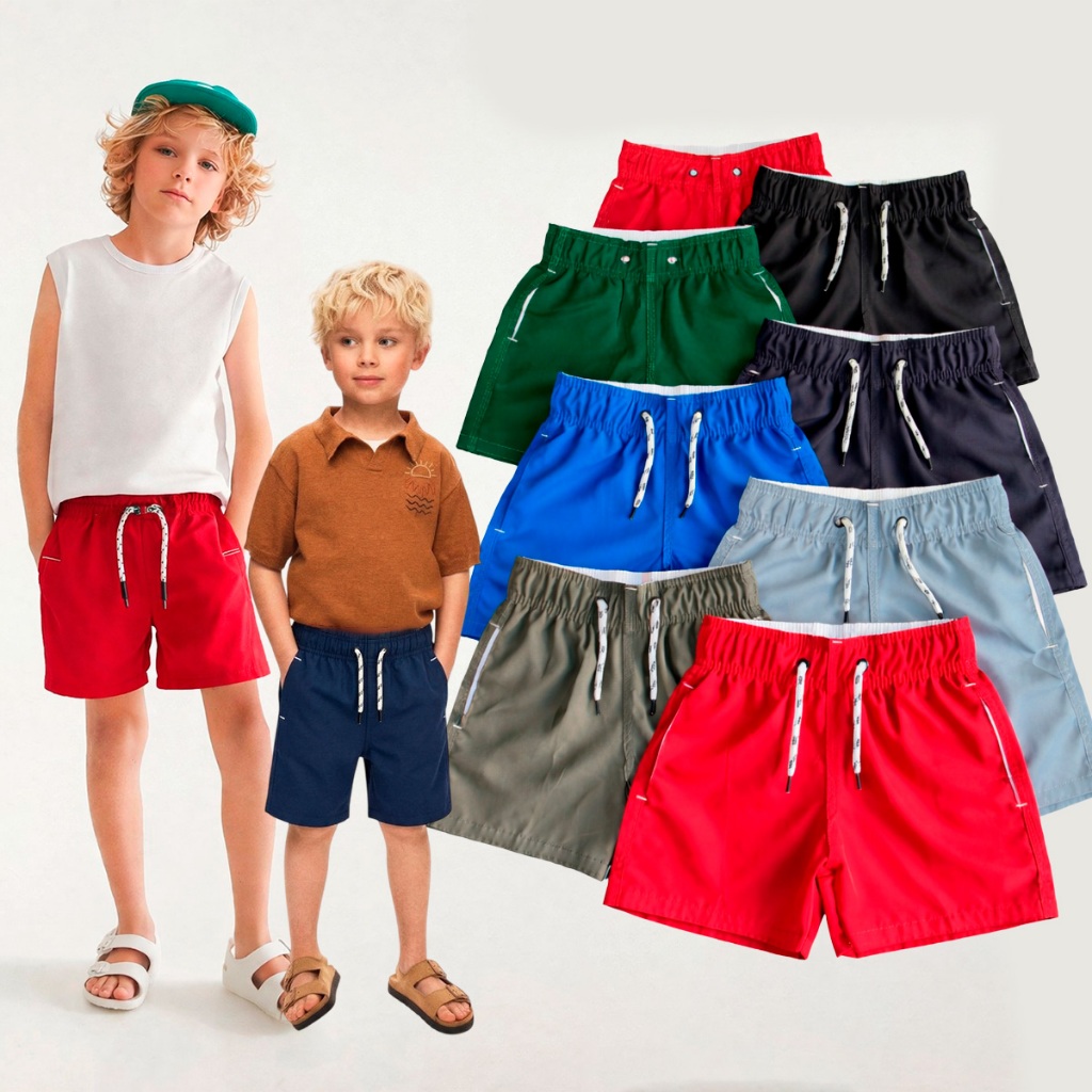 Short Bermuda Infantil Juvenil Tactel Menino Praia