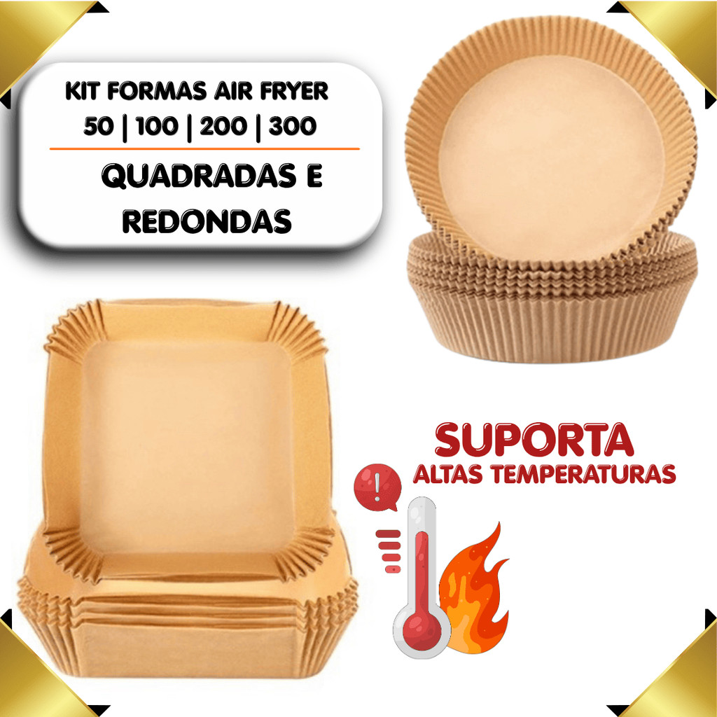 Kit 50 a 300 Formas Descartável Para Airfryer Ant