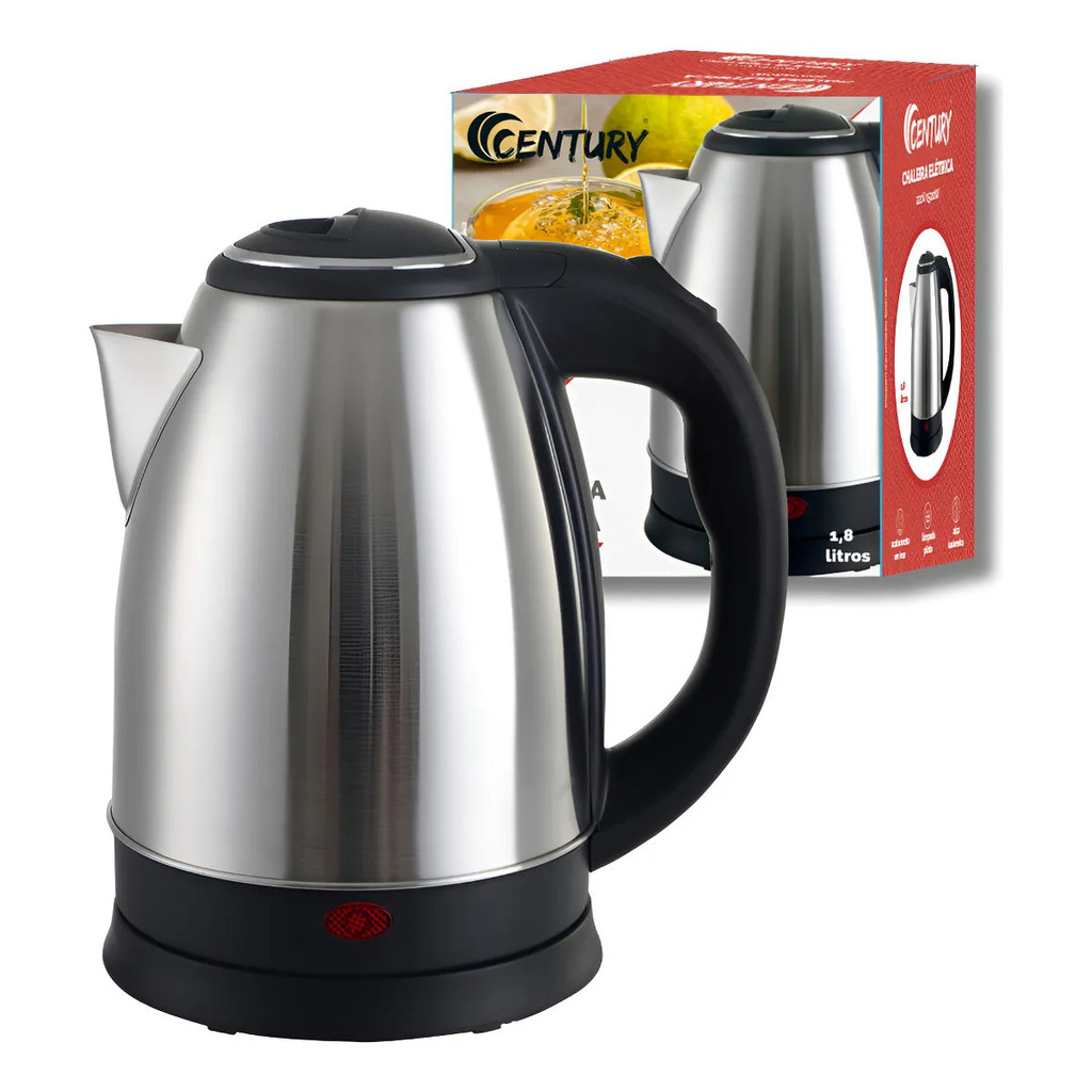 Chaleira Elétrica 1,8L Inox 1000W Fervura Rápida