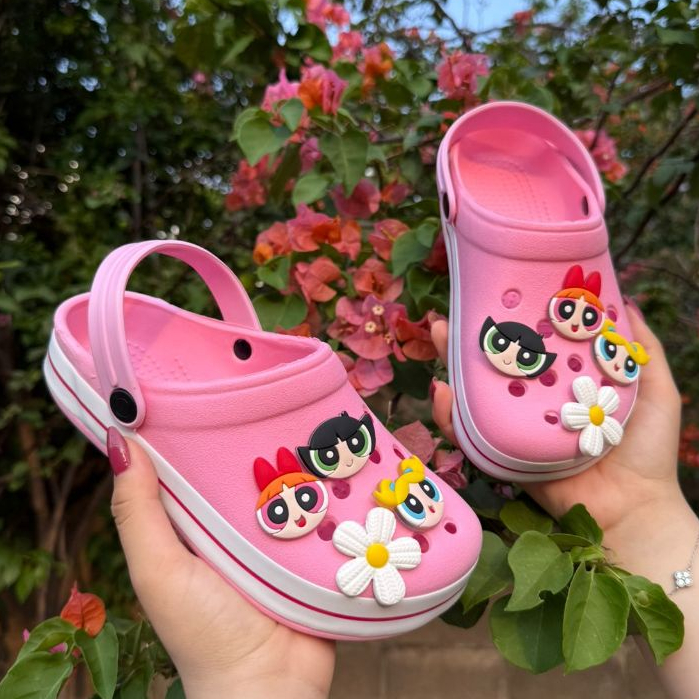 Babuche Fachetado Infantil E Adulto +6 Enfeites Me