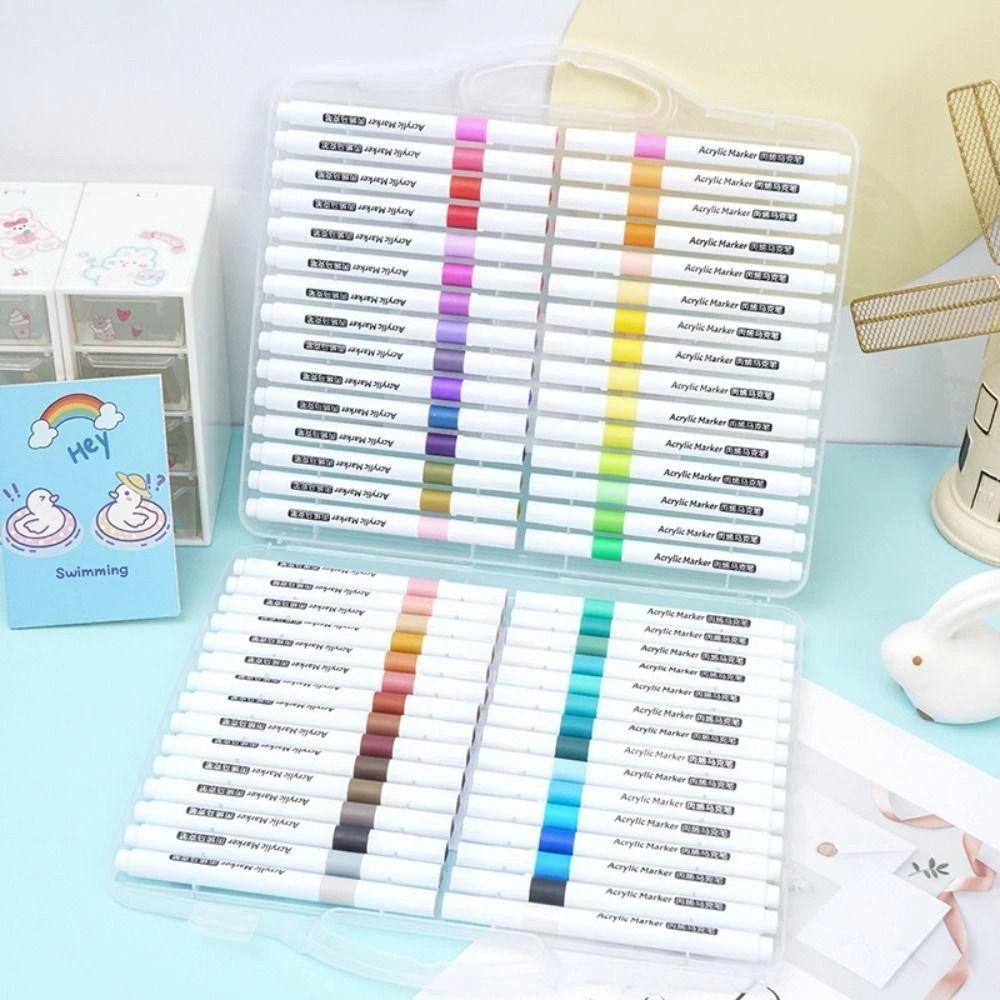 Kit Marcadores de Acrílico 24/36/48/60 Cores com 