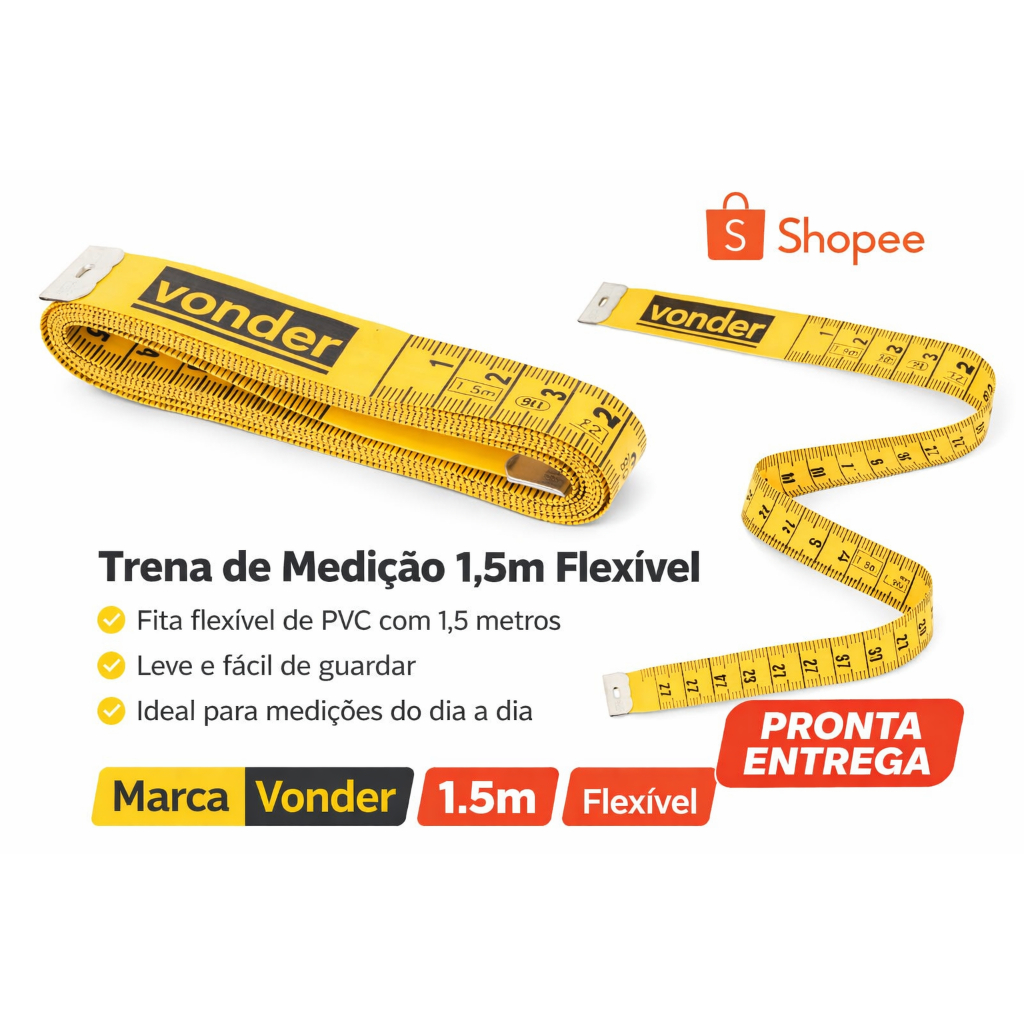 Fita Métrica Flexível 150cm Corporal Costura Cin