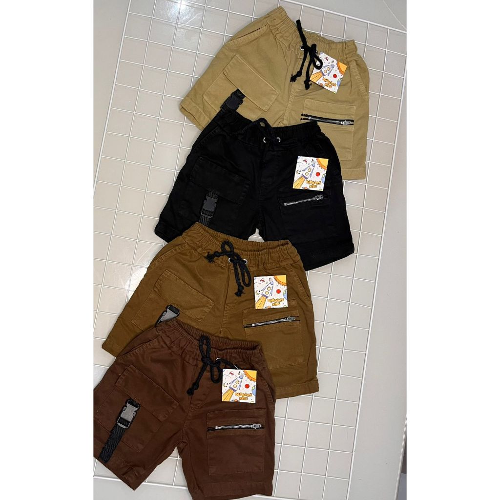 Short Cargo bolso ziper Infantil Masculino com Reg