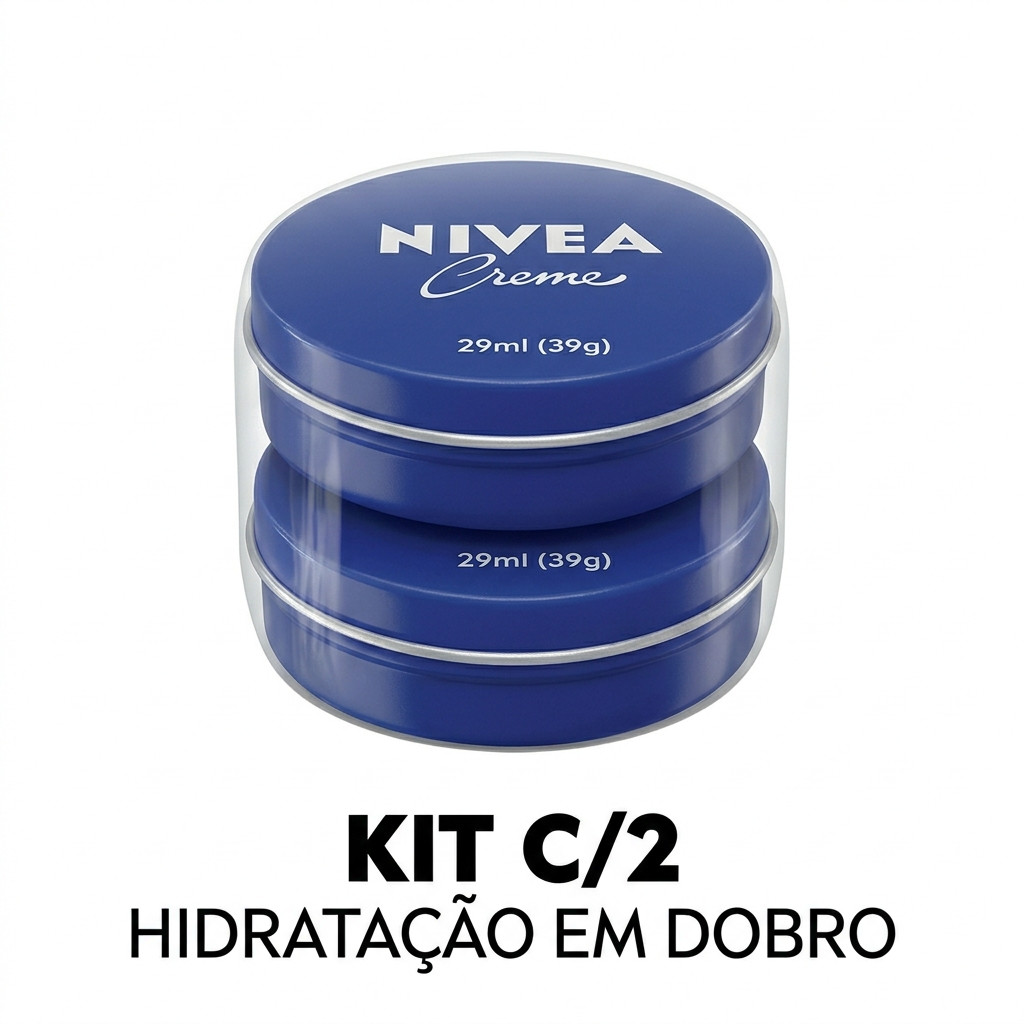 Creme Nivea Lata Azul 29g Kit com 2 – Hidrat