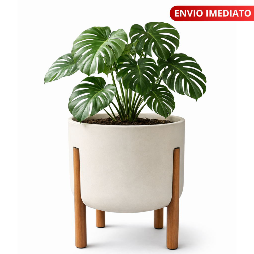 Vaso Polietileno Para Plantas com Pé de Madeira V