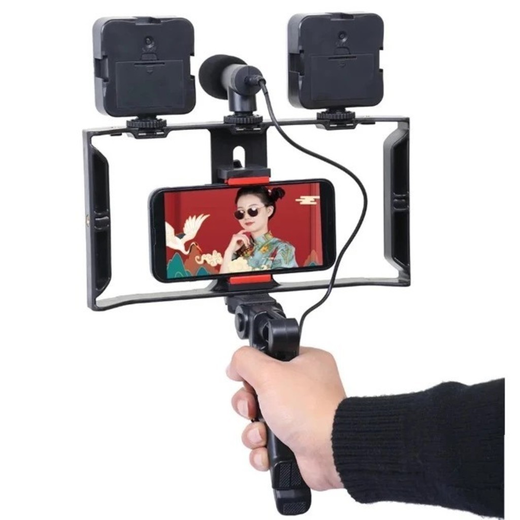 Kit Estabilizador Video Making Suporte De Gaiola D