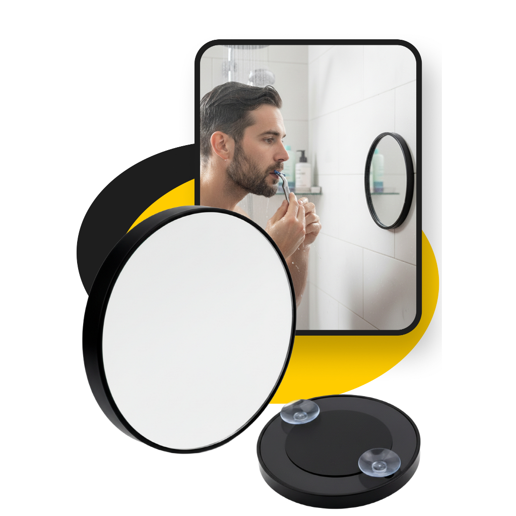 Espelho Para Fazer Barba No Banho Com Ventosa Box