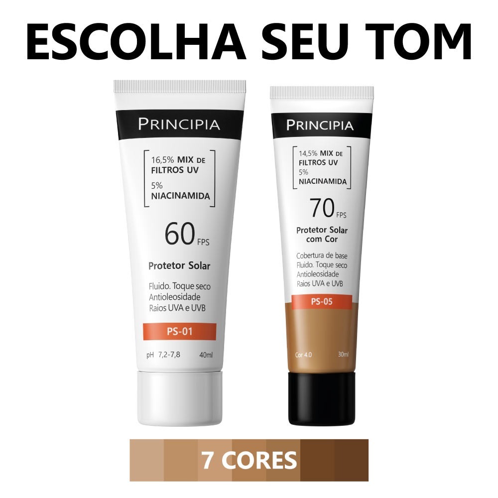 Principia Kit Protetor Solar PS-01 FPS 60 + PS-05 