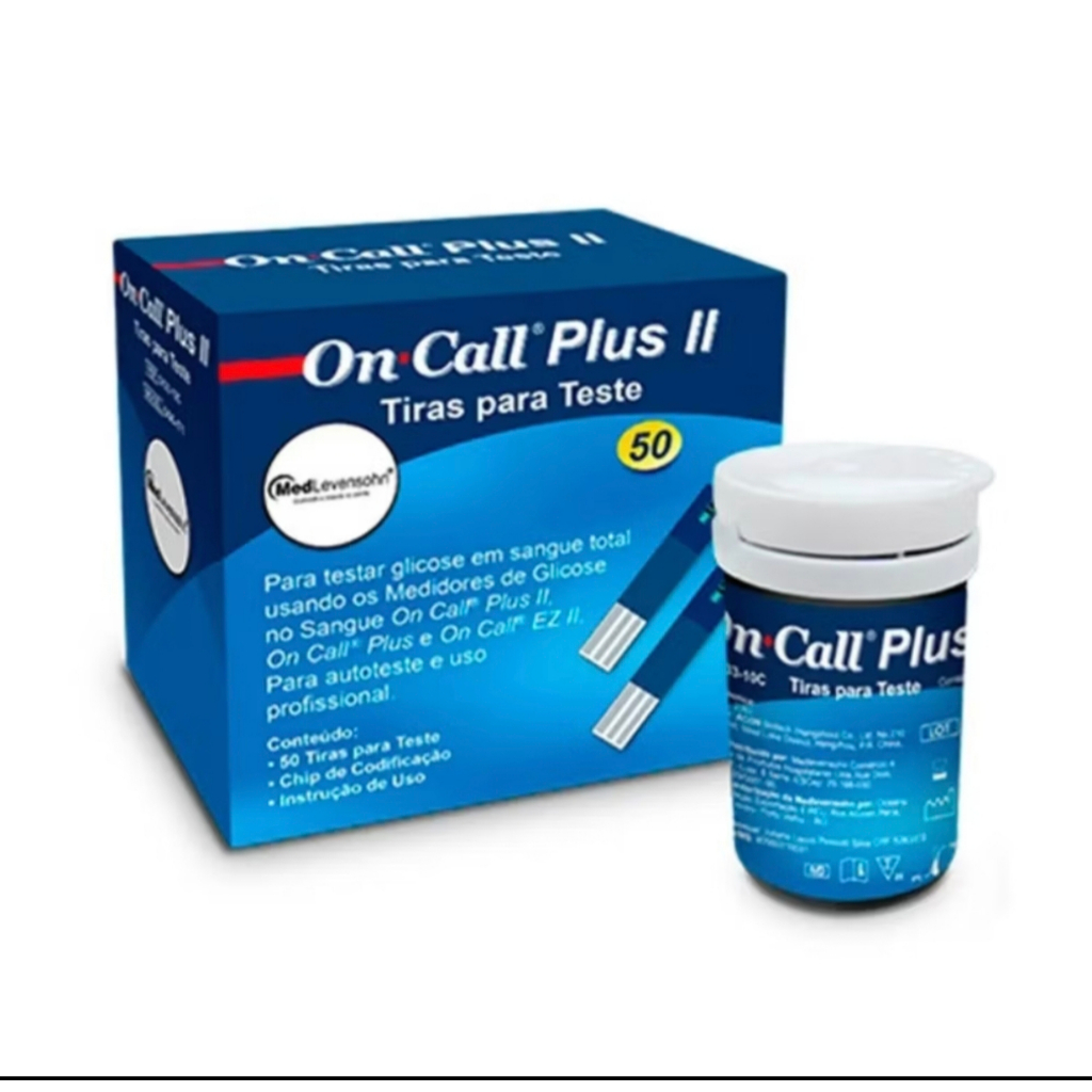 TIRAS DE GLICEMIA ONCALL PLUS II COM 50/100/150/20