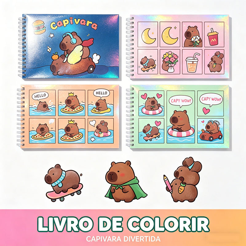 Livrinho de Colorir e Atividades Urso Fofo Capa Du