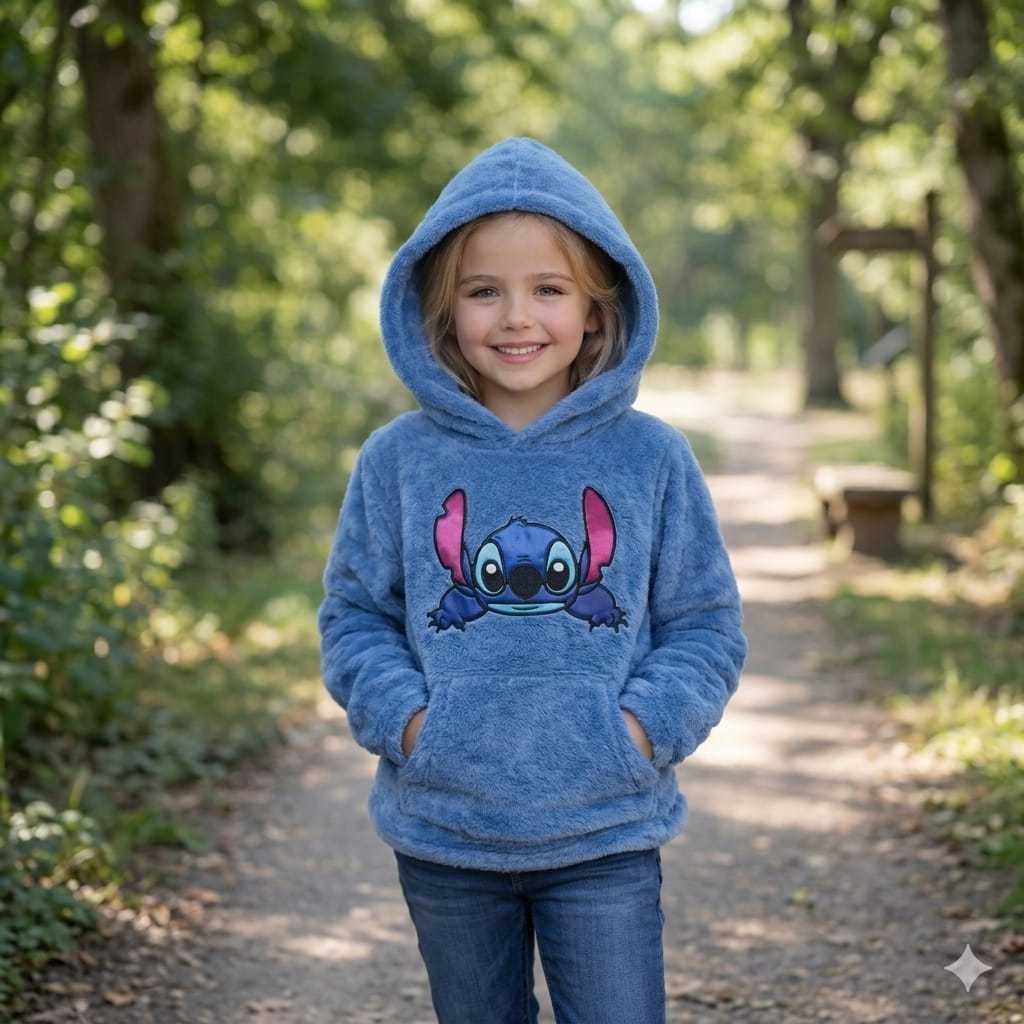 Blusa Infantil Luxo Peluciado Canguru Premium Quen