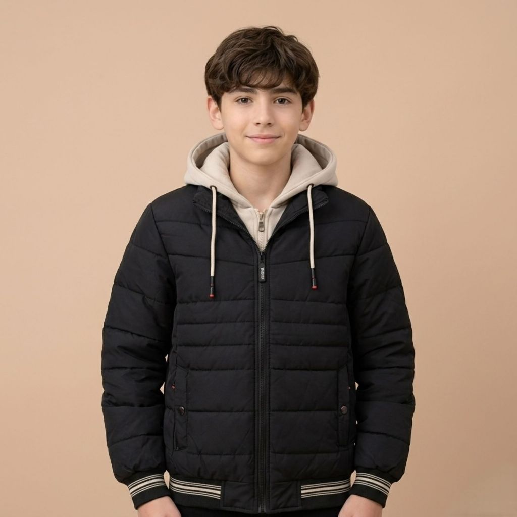 Jaqueta Bomber com moletom 10 ao 16 Acolchoada pel