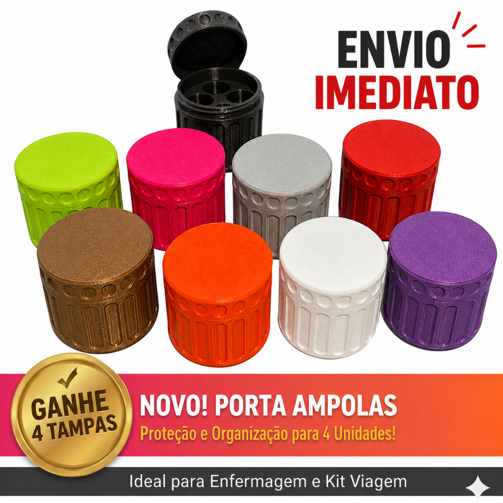 Estojo Protetor Case Porta Ampola Vacina 3ml a 5ml