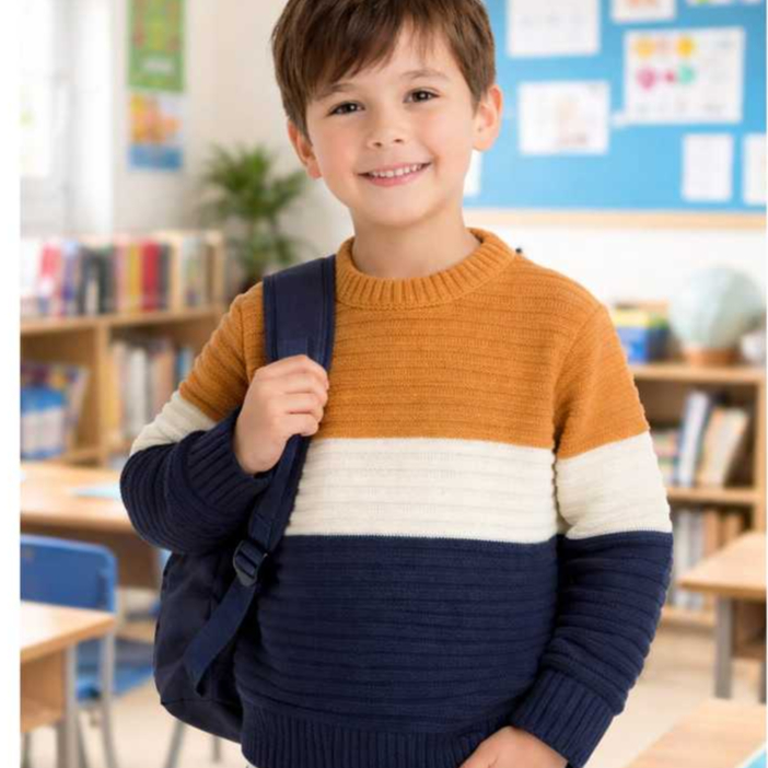 Suéter Nervura Tricot – Masculino Infantil 