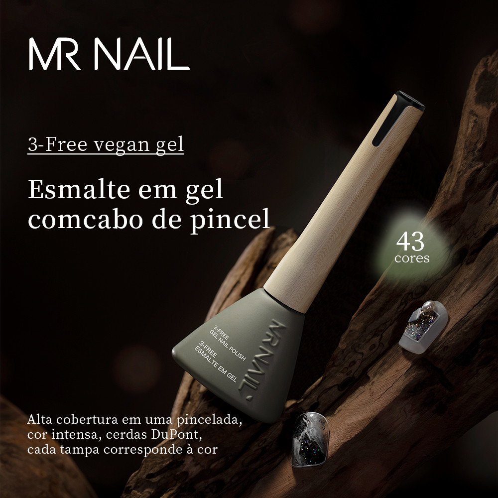 Esmalte em Gel 14g com Pincel 3-Free Vegano Alta Q