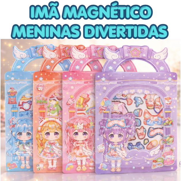 Brinquedo Menina Magnética InfantilBonecas com Ro