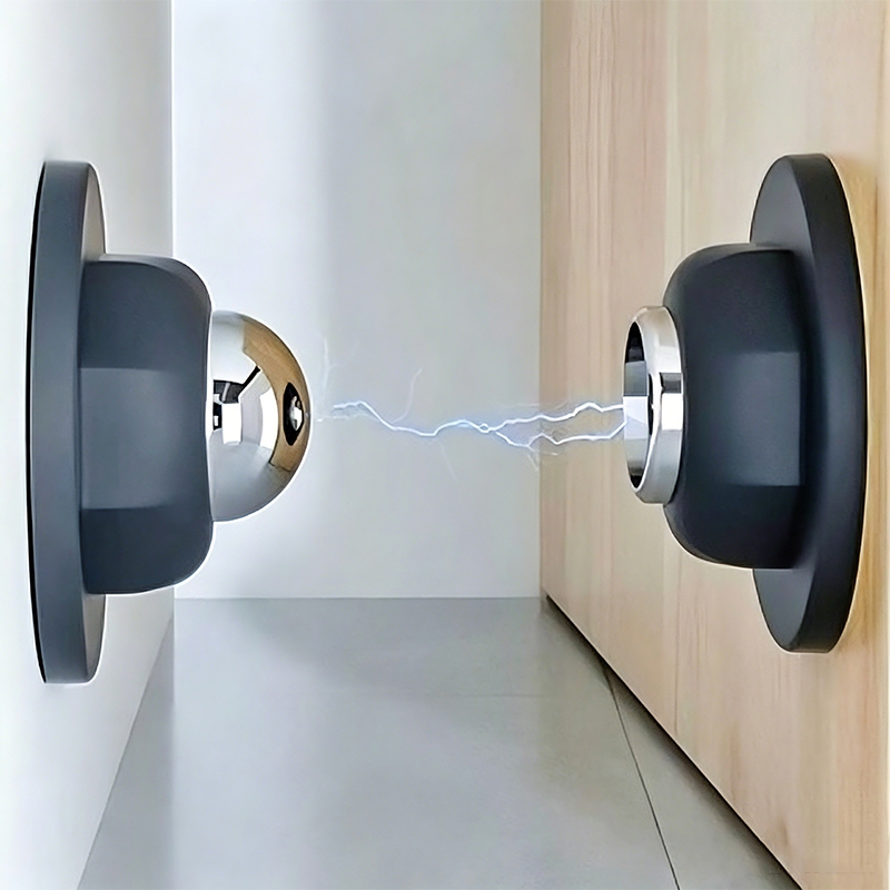 Prendedor Trava Porta Magnético Inox Preto Instal