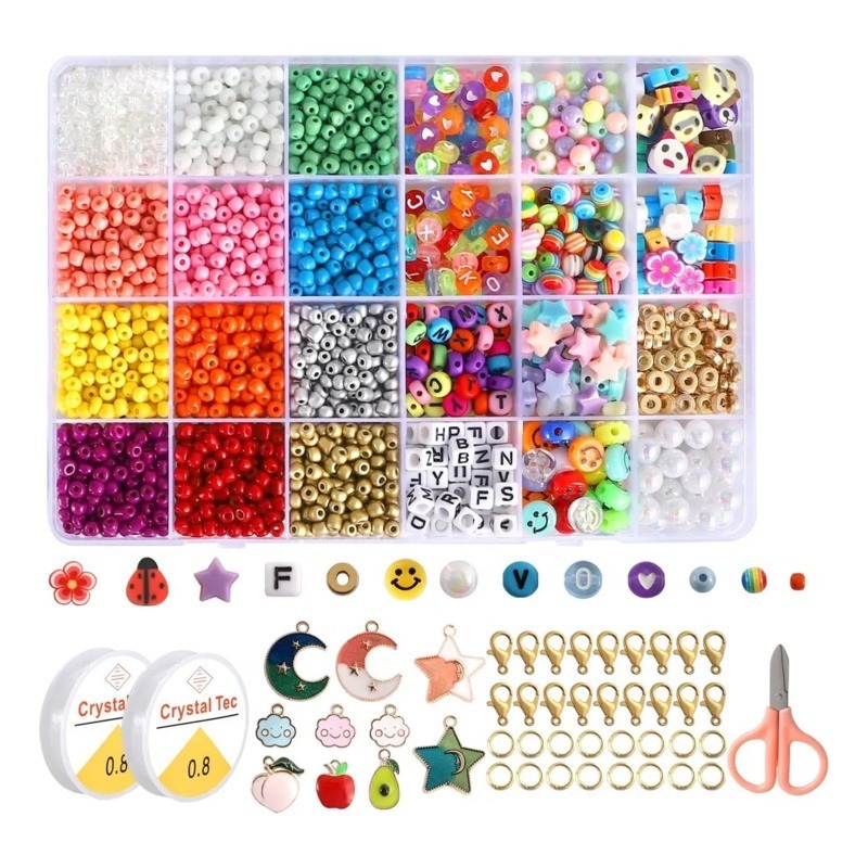 Kit Para Fazer Pulseiras Maleta de Miçangas Infan