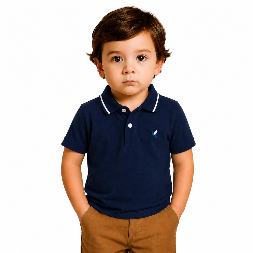Camisa Polo Infantil Masculina Premium 100% Algod�
