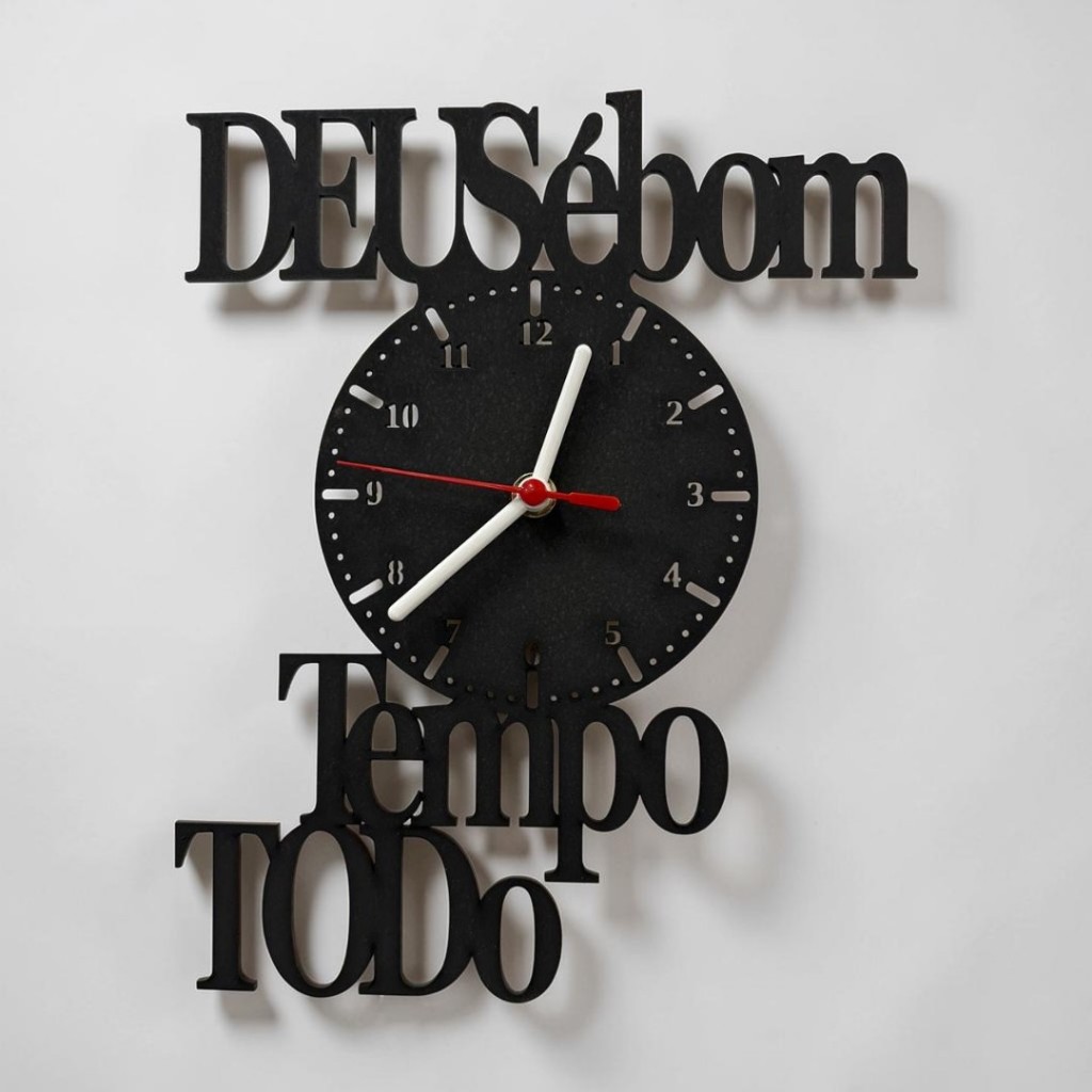 Relógio de Parede Decorativo em MDF Decoração D