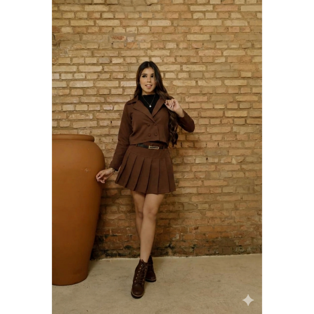 Conjunto Blazer e Shorts Saia – Alfaiataria 