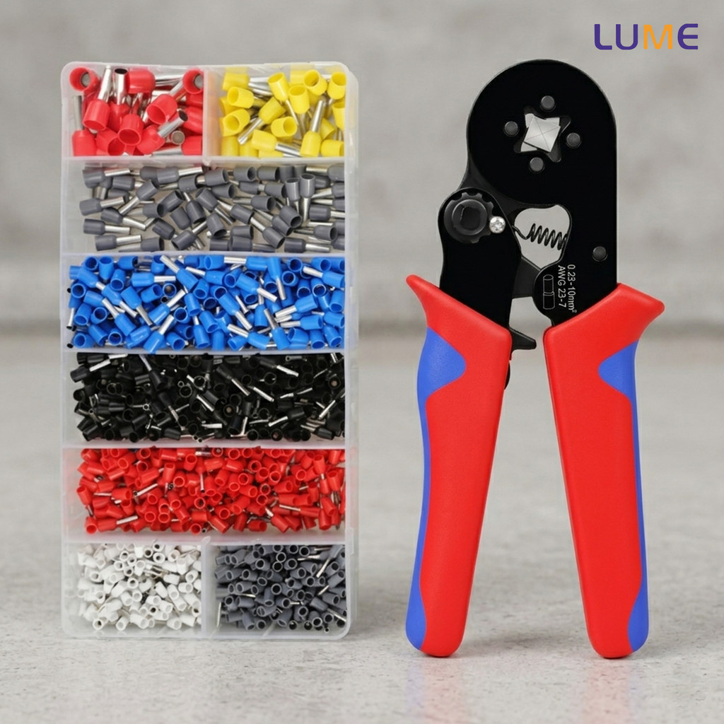 Kits Alicate Crimpar Com e Sem 1200 Terminais Ilh�
