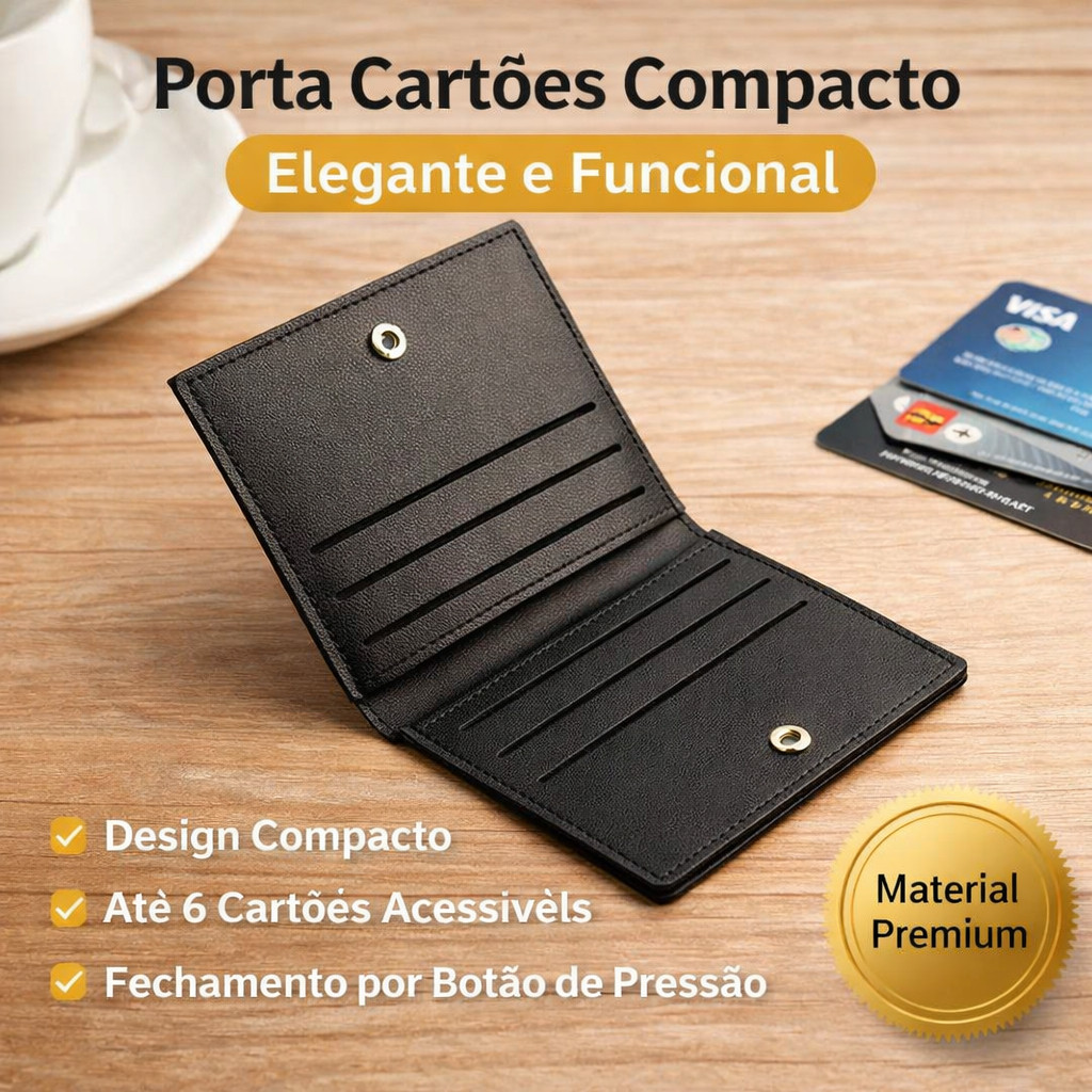 TOMI MITO Porta-cartões Unissex Minimalista Ultra