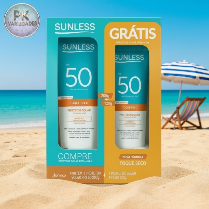 KIT PROTETOR SOLAR FPS50 200G+120G SUNLESS