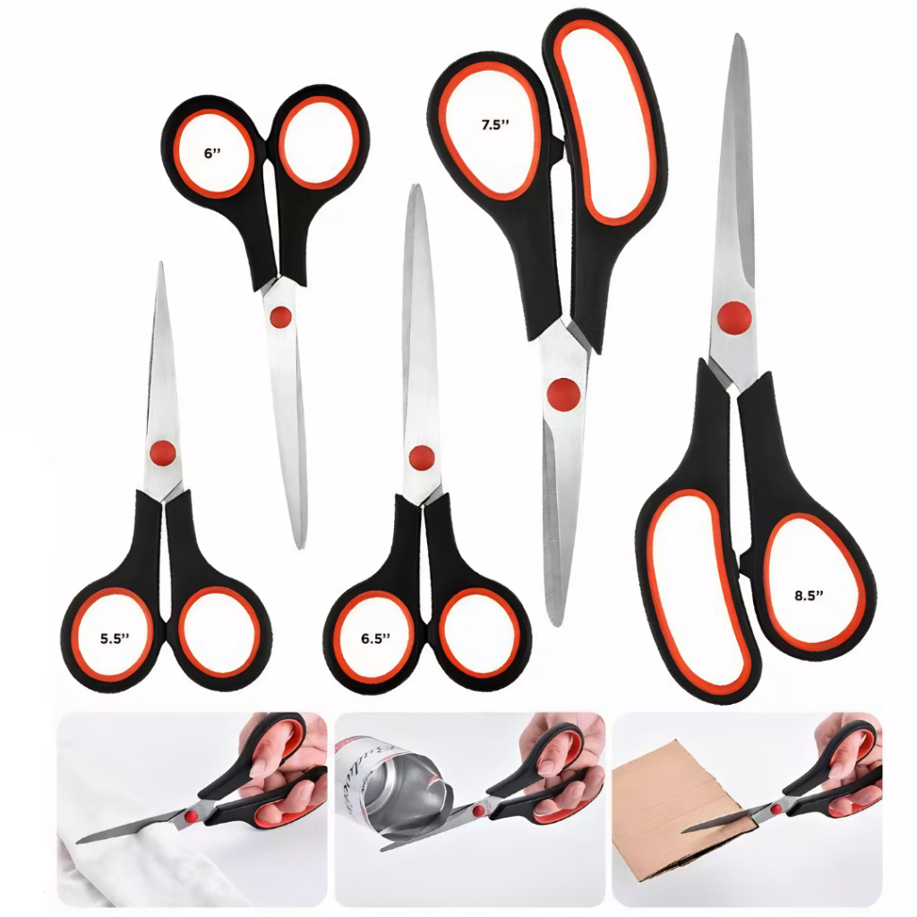 Kit de Tesouras 5 Peças 5.5 a 8.5 para Casa, Escr