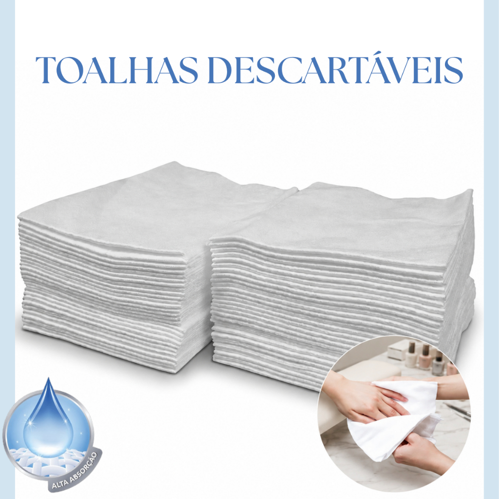 Toalha Descartável Manicure Pedicure 20x30cm Alta