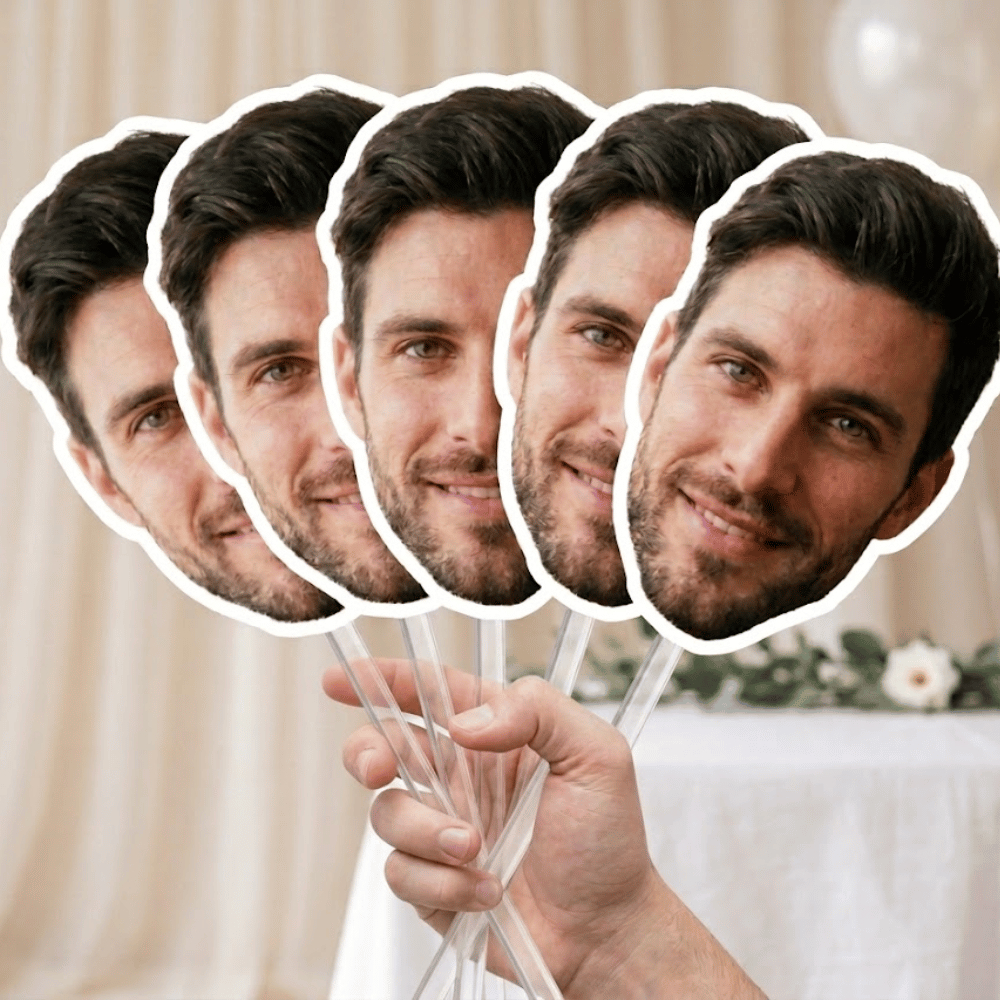Máscaras Personalizadas Noivo E Noiva Com Foto Pa