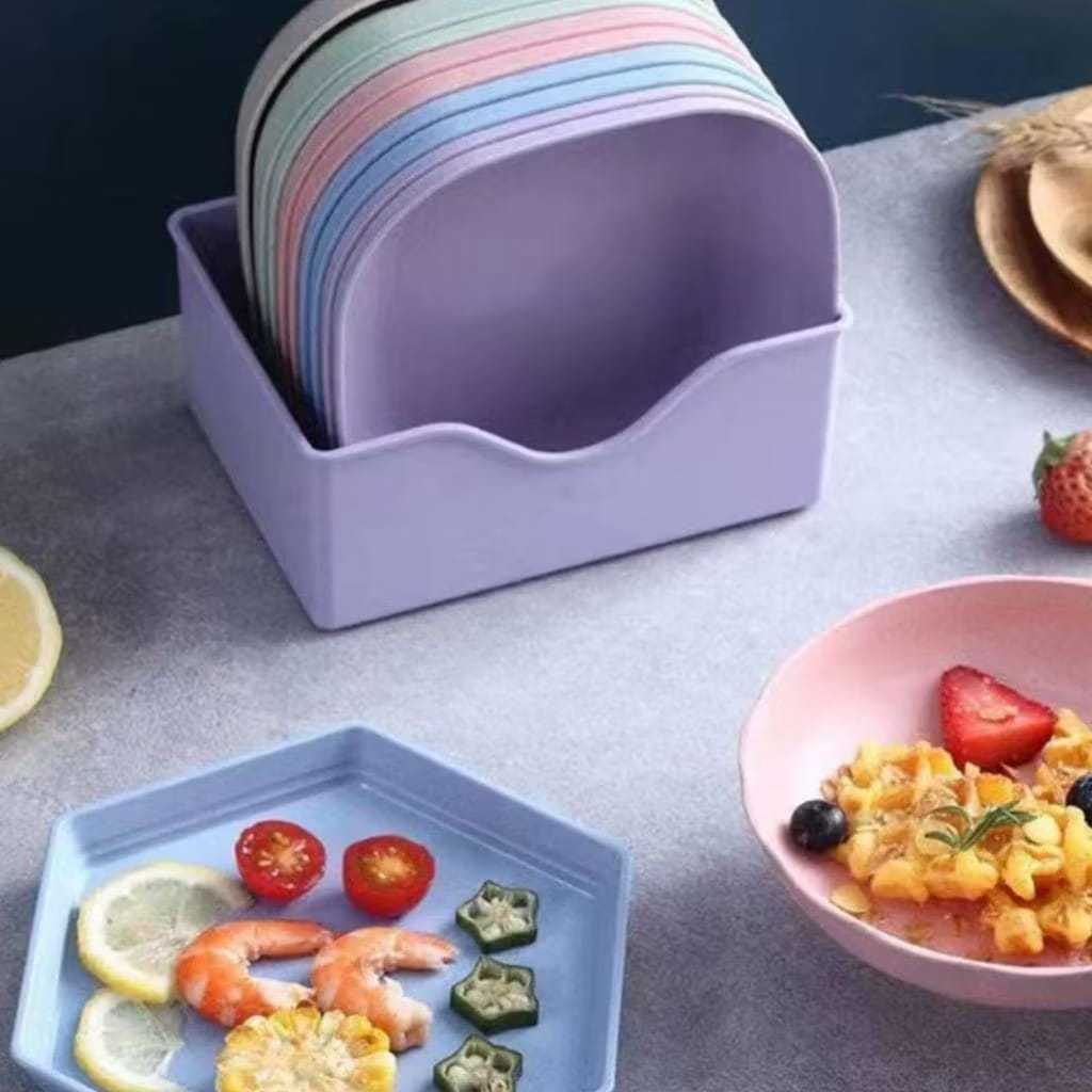 Kit Com 10/20/30 Pratos Plásticos Duros Reutiliza
