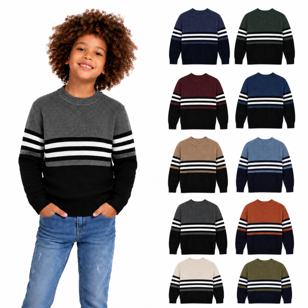 Kit 2 Suéter Infantil Tricô Menino Masculino Tam