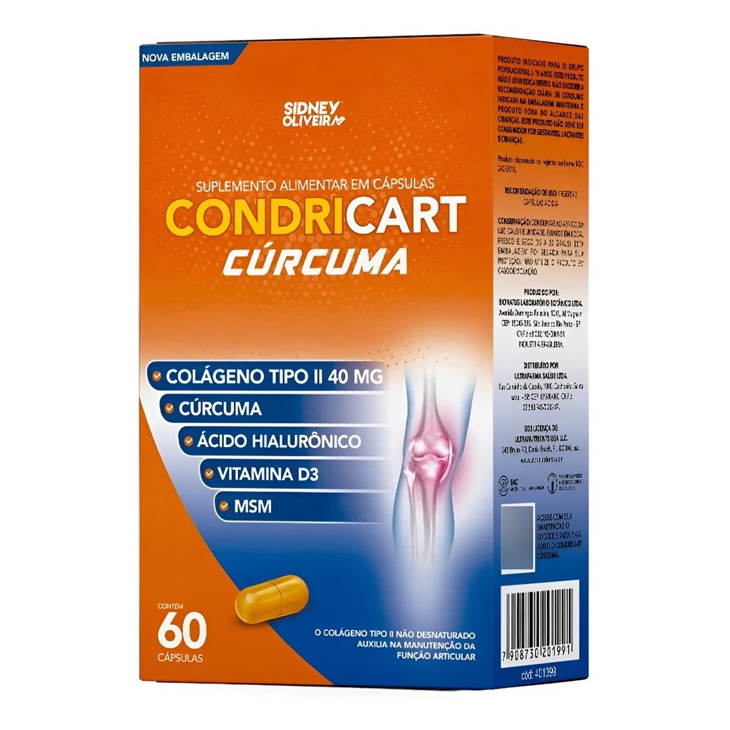 Condricart Cúrcuma 60 Cápsulas Sidney Oliveira
