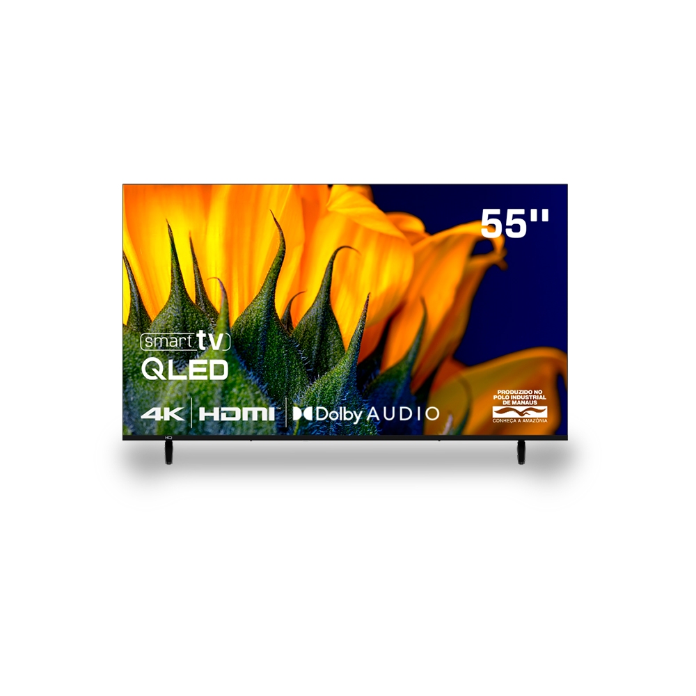 Smart TV HQ QLED 55 Polegadas HQ-QLED55SM 4K Wi-Fi
