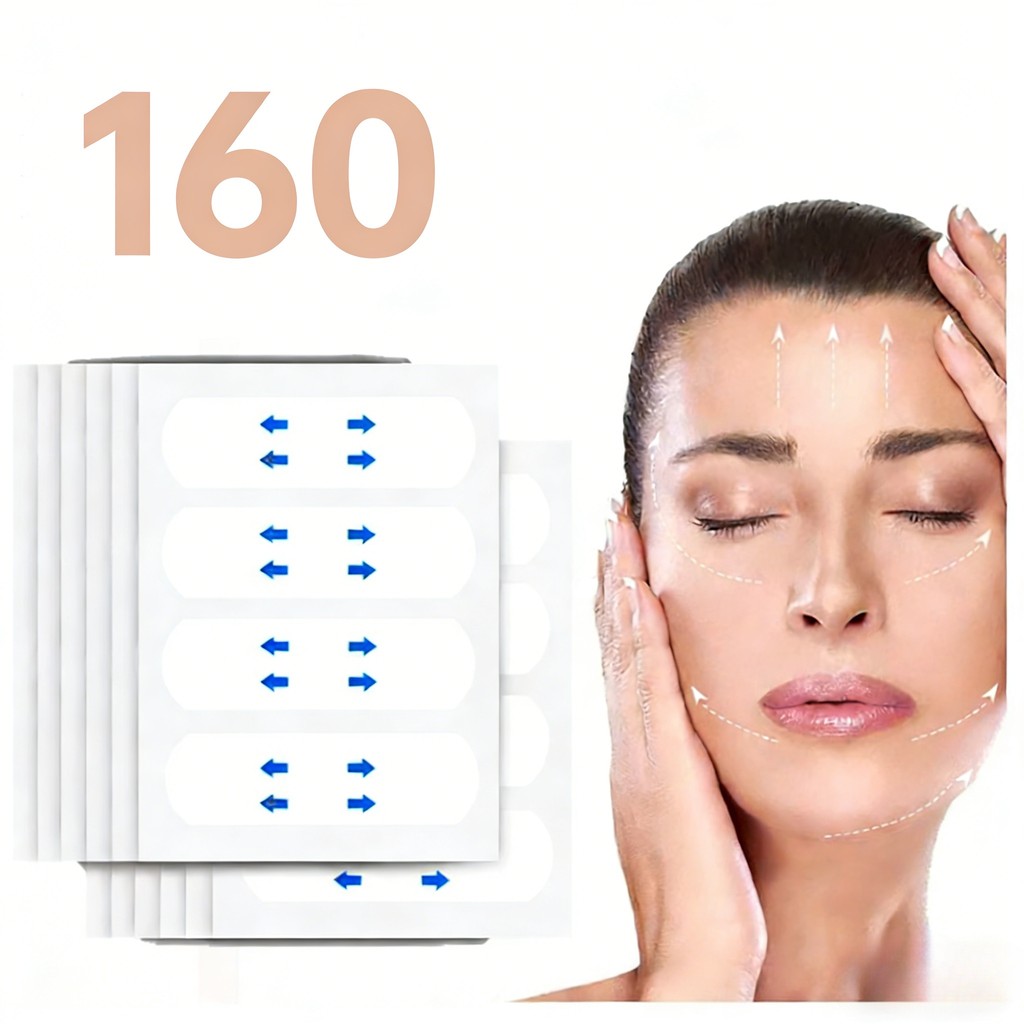 Adesivos faciais invisíveis antirrugas e antienve