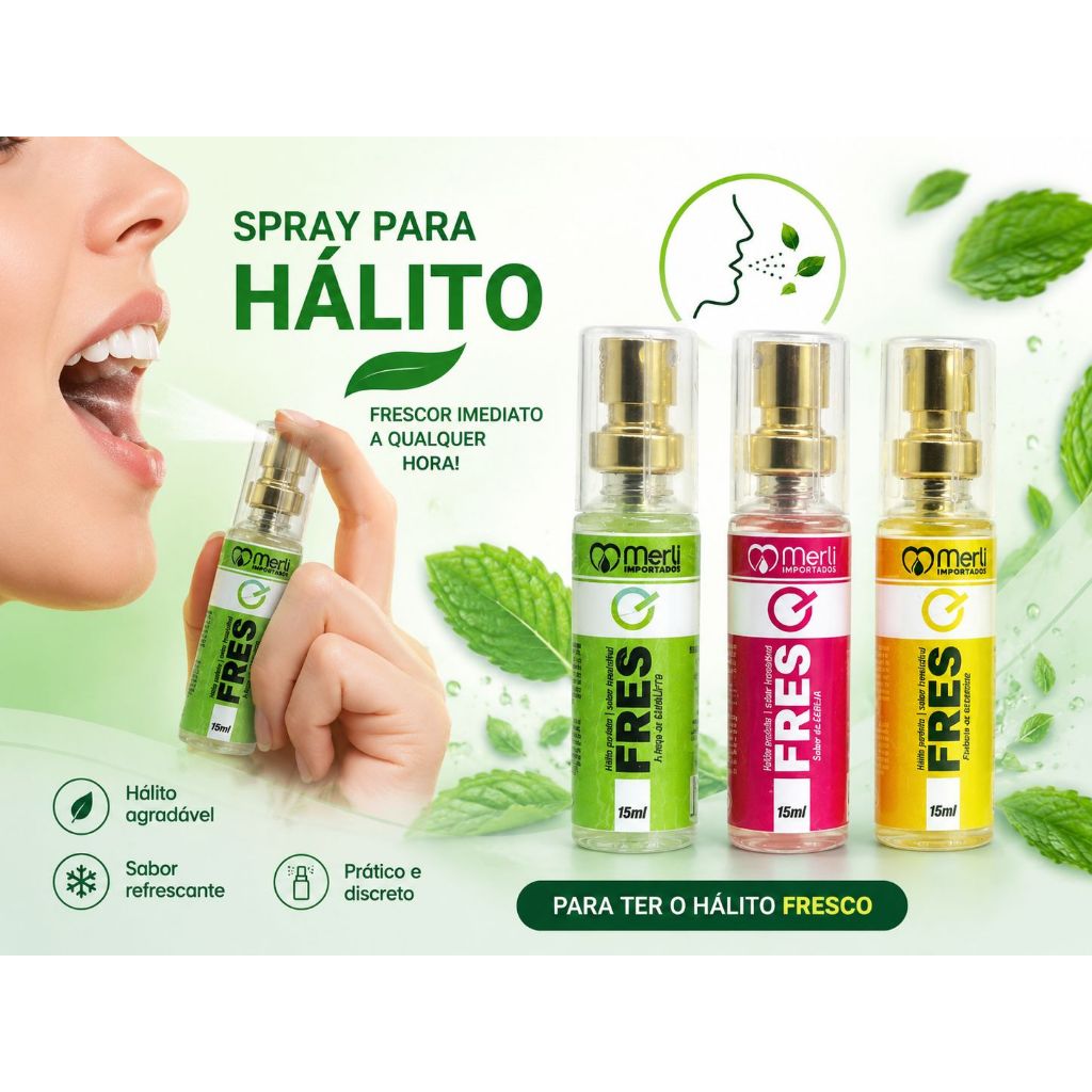 Spray Bucal Refrescante Elimina Mal Hálito 15ml