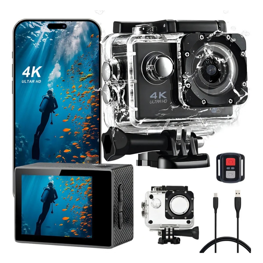 Câmera Esportiva Minimen D800yk 4k Wi-fi Prova D�