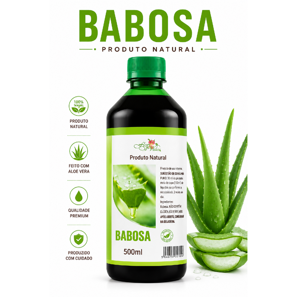 Aloe Vera Pura P/ Alívio De Azia, Gastrite E Refl