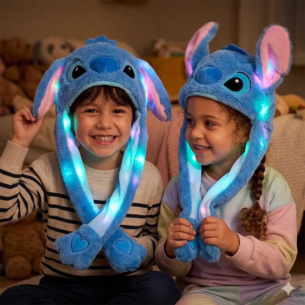 Touca Mexe Orelhas com LED Stittch / diversos dese