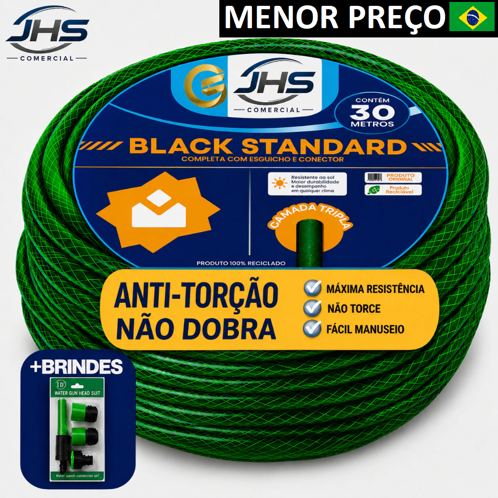 Mangueira de Jardim Trançada Anti-Torção Metros