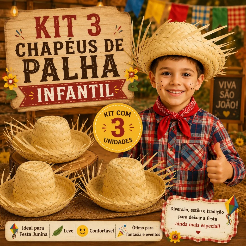 1/2/3/4/5 Chapéu De Palha Desfiado Junino Quadril