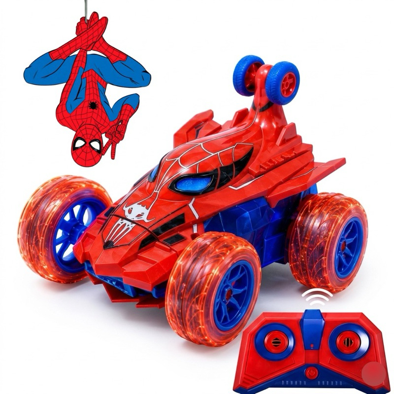 Carrinho Controle Remoto Homem Aranha Stunt 360° 