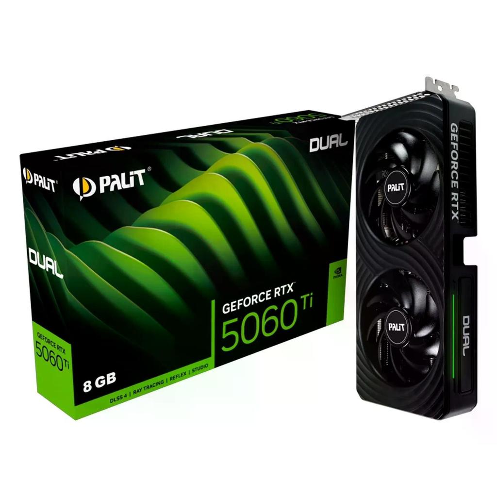 Placa de Vídeo Palit GeForce RTX 5060 Ti Dual, 8G